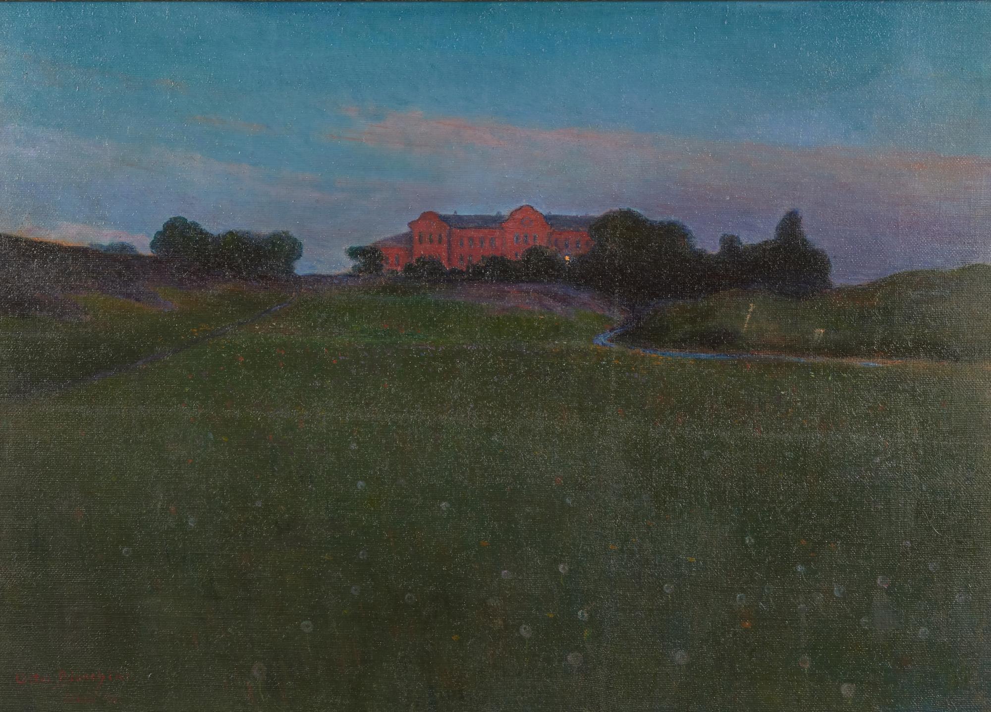 Arthur Bianchini (Swedish, 1869–1955) — Ang Vid Solnedgang (Meadow At Sunset) , 1896
