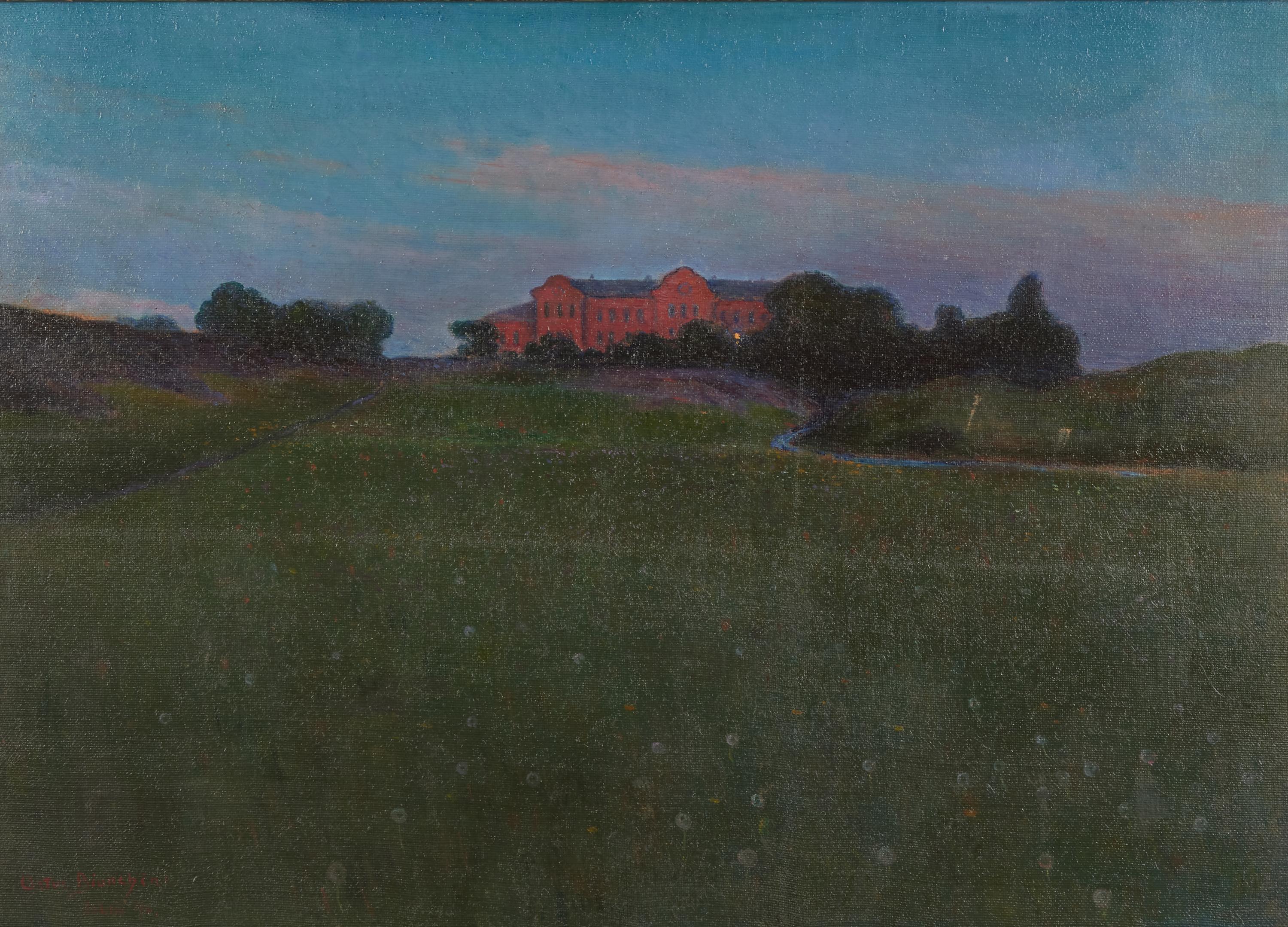 Arthur Bianchini (Swedish, 1869–1955) — Ang Vid Solnedgang (Meadow At Sunset) , 1896