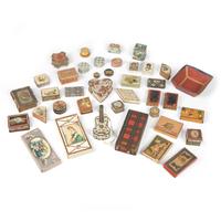 An Assorted Collection of Victorian Decorated Paper and Cardboard Boxes