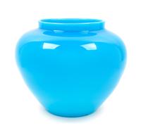 A Steuben Blue Jade Vase Height 8 1/2 inches. — 20TH CENTURY