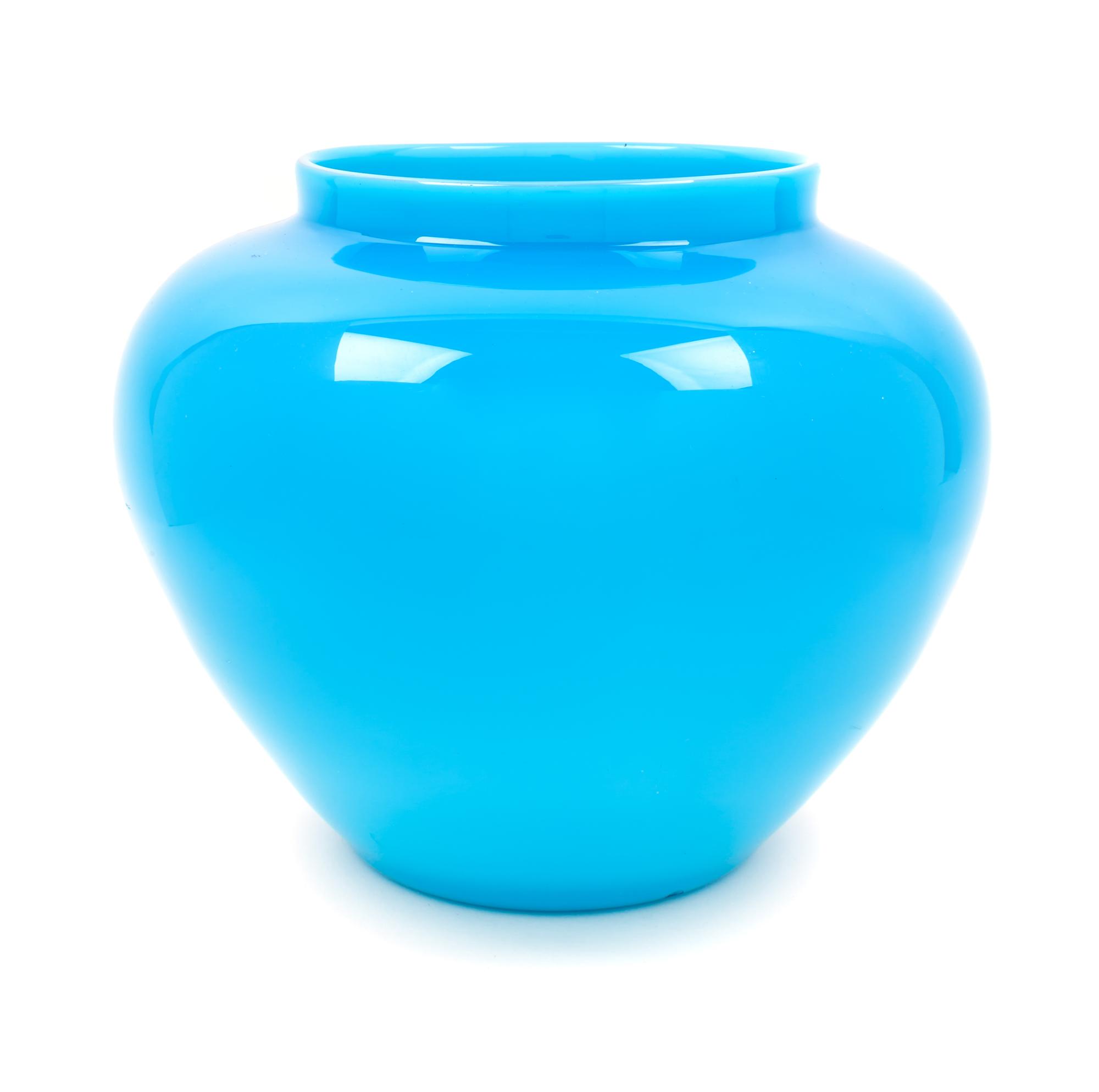A Steuben Blue Jade Vase Height 8 1/2 inches. — 20TH CENTURY