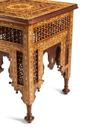 A Pair of Moorish Style Mosaic Marquetry Tables — 20TH CENTURY