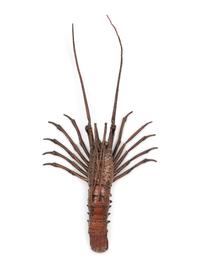 A Japanese Bronze Articulated Okimono of an Ebi (Spiny Lobster)