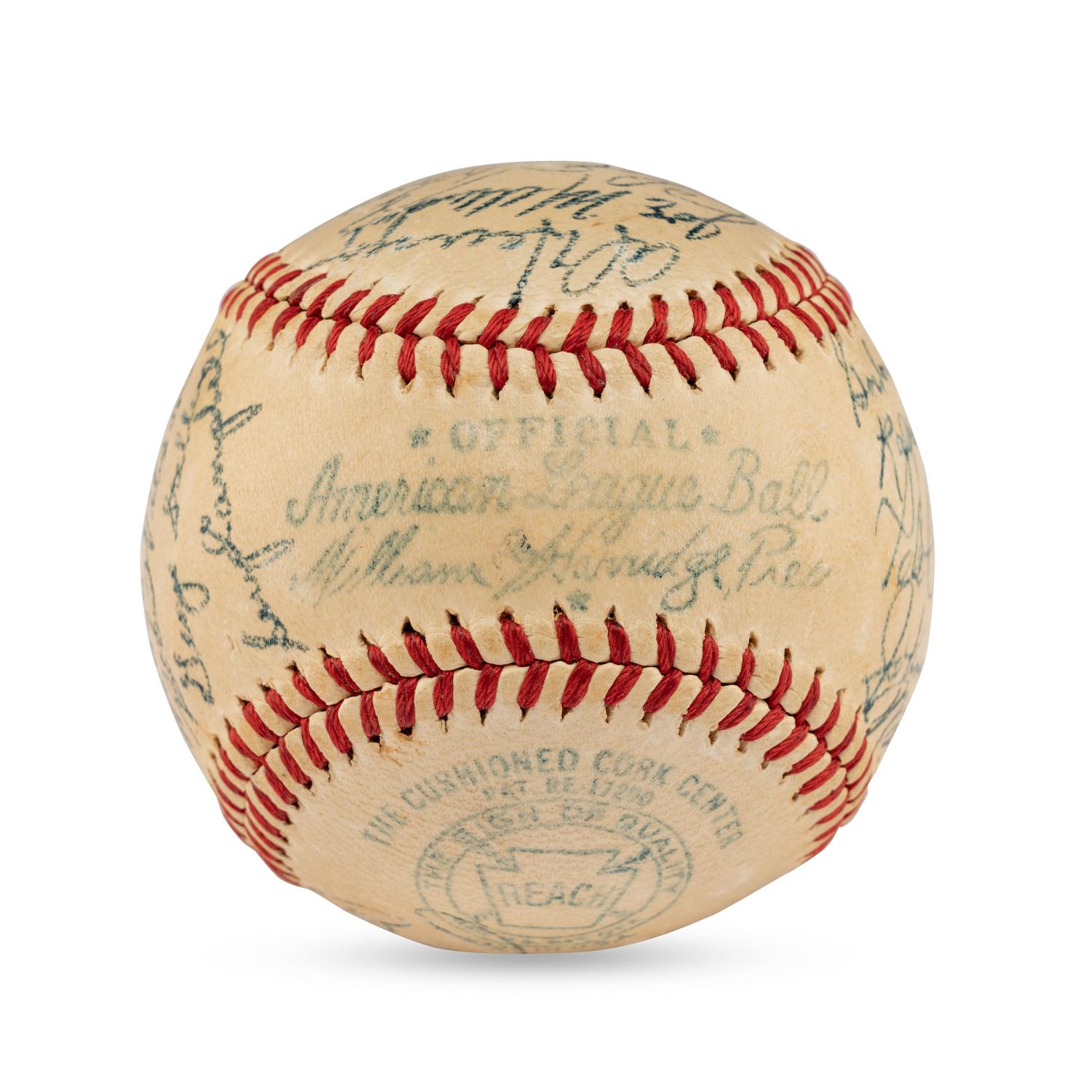 A 1947 Baltimore Orioles Team Signed Autograph Baseball