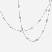 A 14K White Gold and Diamond Necklace