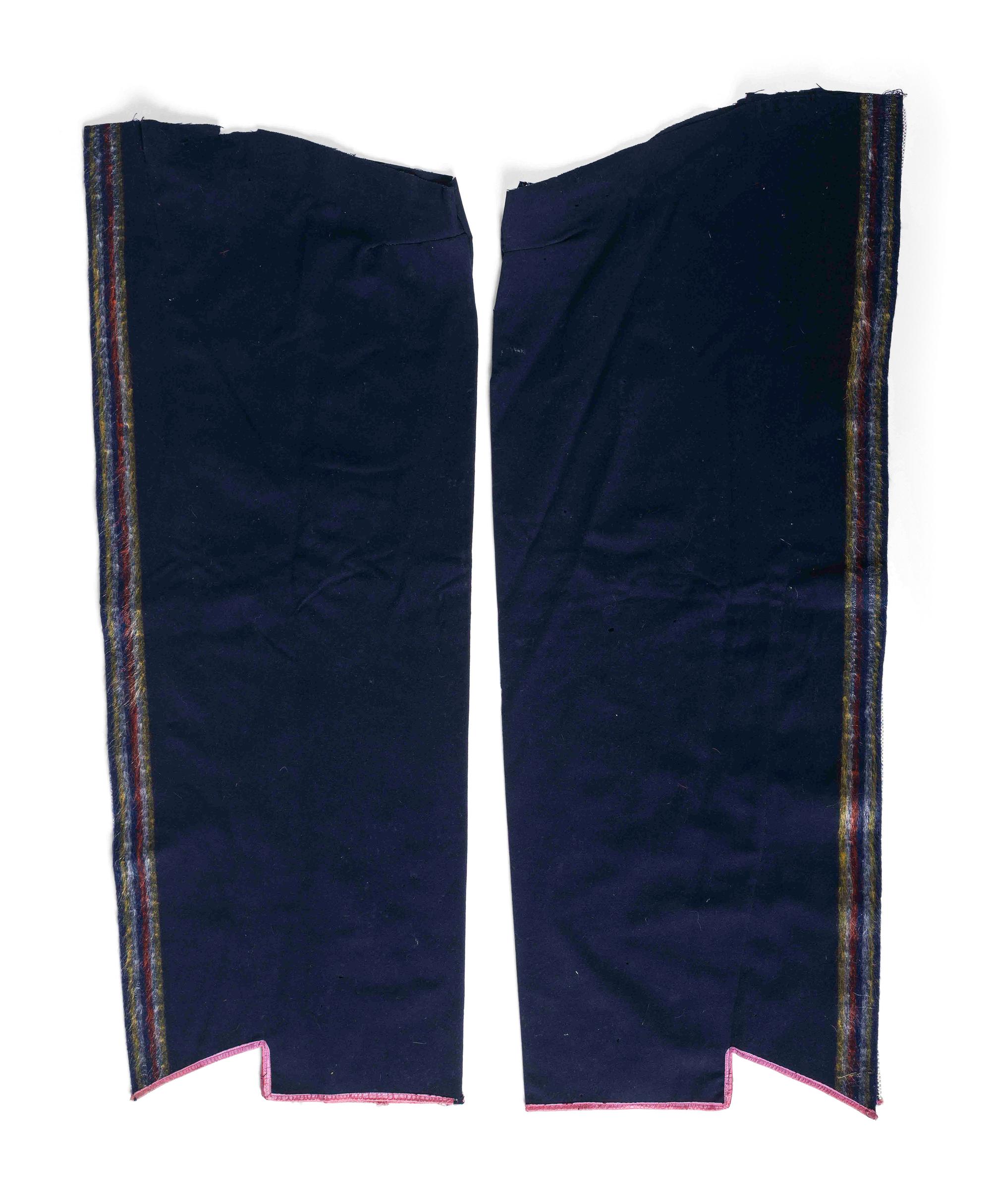Osage Wool Leggings, with Fine Ribbonwork