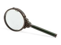 A Chinese Export Hardstone, Silver and Spinach Jade Mirror