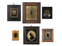 Six Verre Eglomise Silhouettes