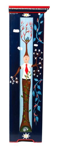 A Painted Wood Cabinet Height 66 inches. — FRIEDRICH (FRITZ) GROSS, 20TH CENTURY