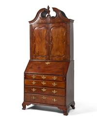 A Chippendale Mahogany Secretary Bookcase