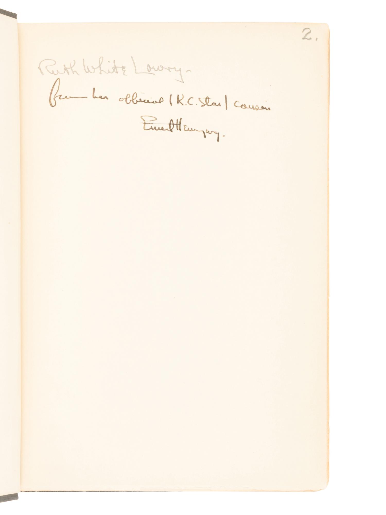 HEMINGWAY, Ernest (1899-1961). In Our Time. New York: Boni and Liveright, 1925.