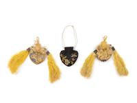 Three Embroidered Silk Pouches