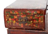 Three Chinese Export Leather-Veneered Trunks
