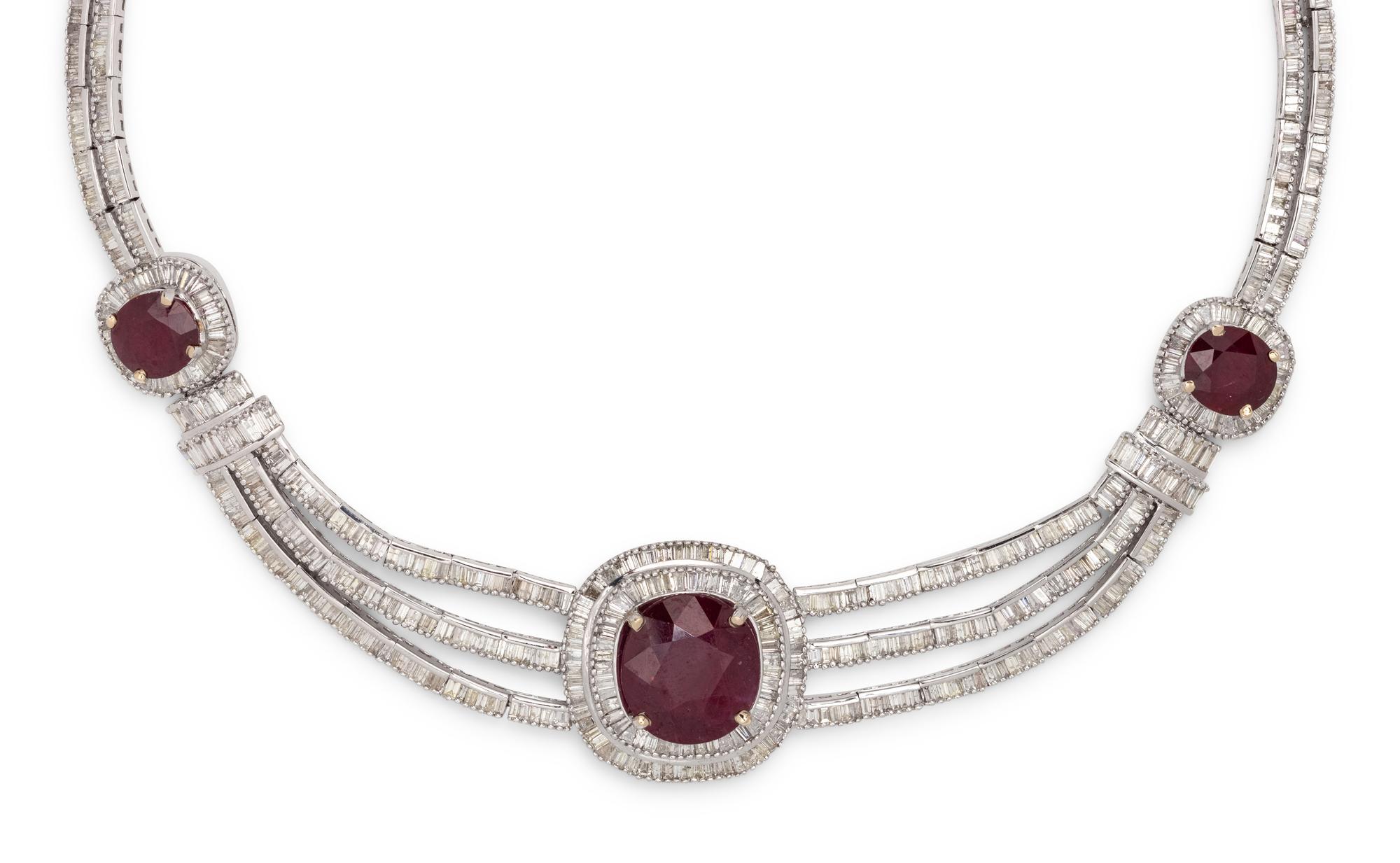 RUBY AND DIAMOND NECKLACE
