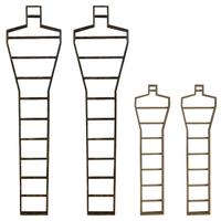 A Set of Four Iron Mannequins 17.5" w x 1.5" D x 70" H and 12" W x 1" D x 44.5" H — Italy, 20th Century