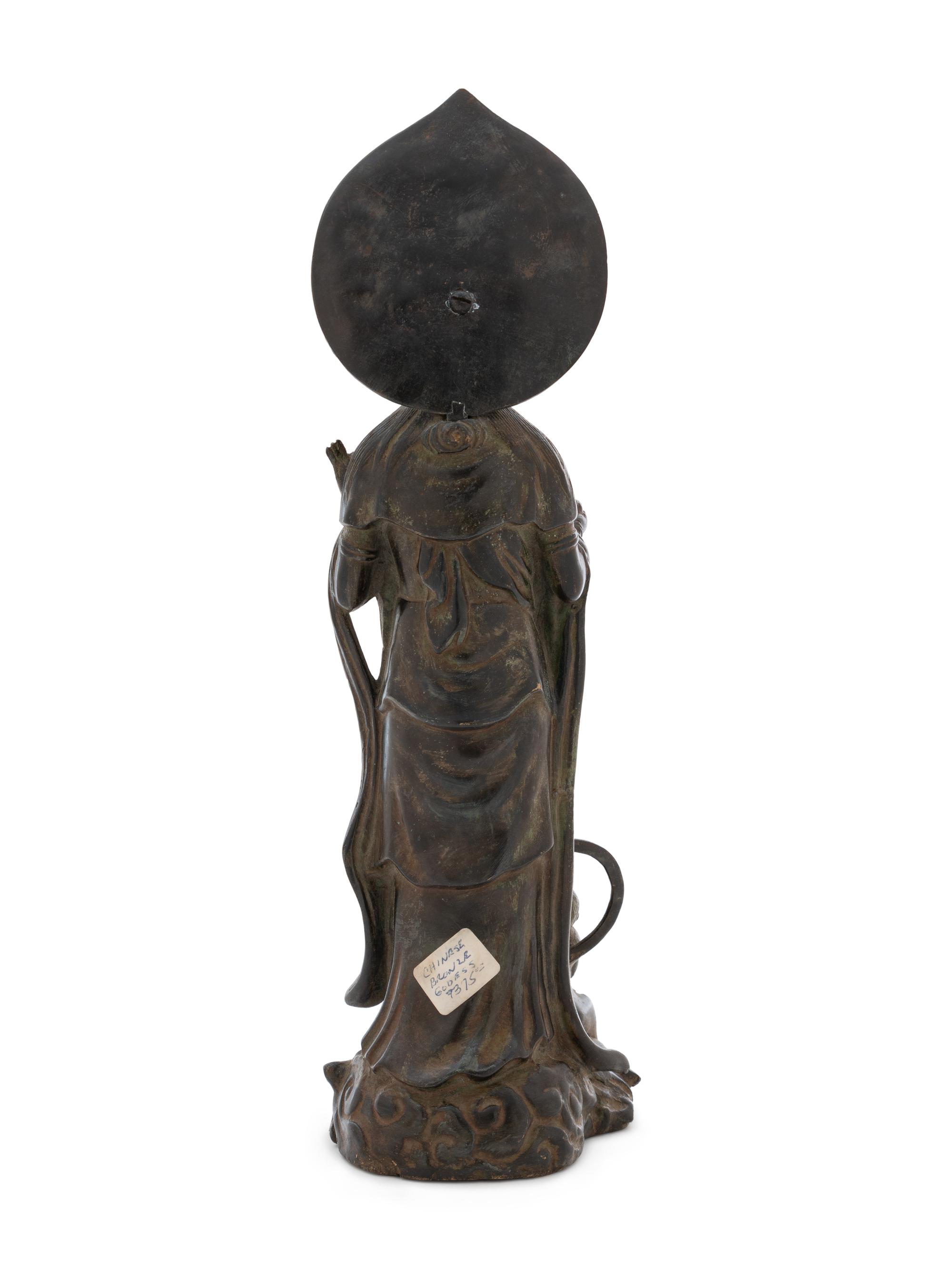 A Chinese Bronze Figure of Guanyin