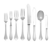 An English Silver Flatware Service