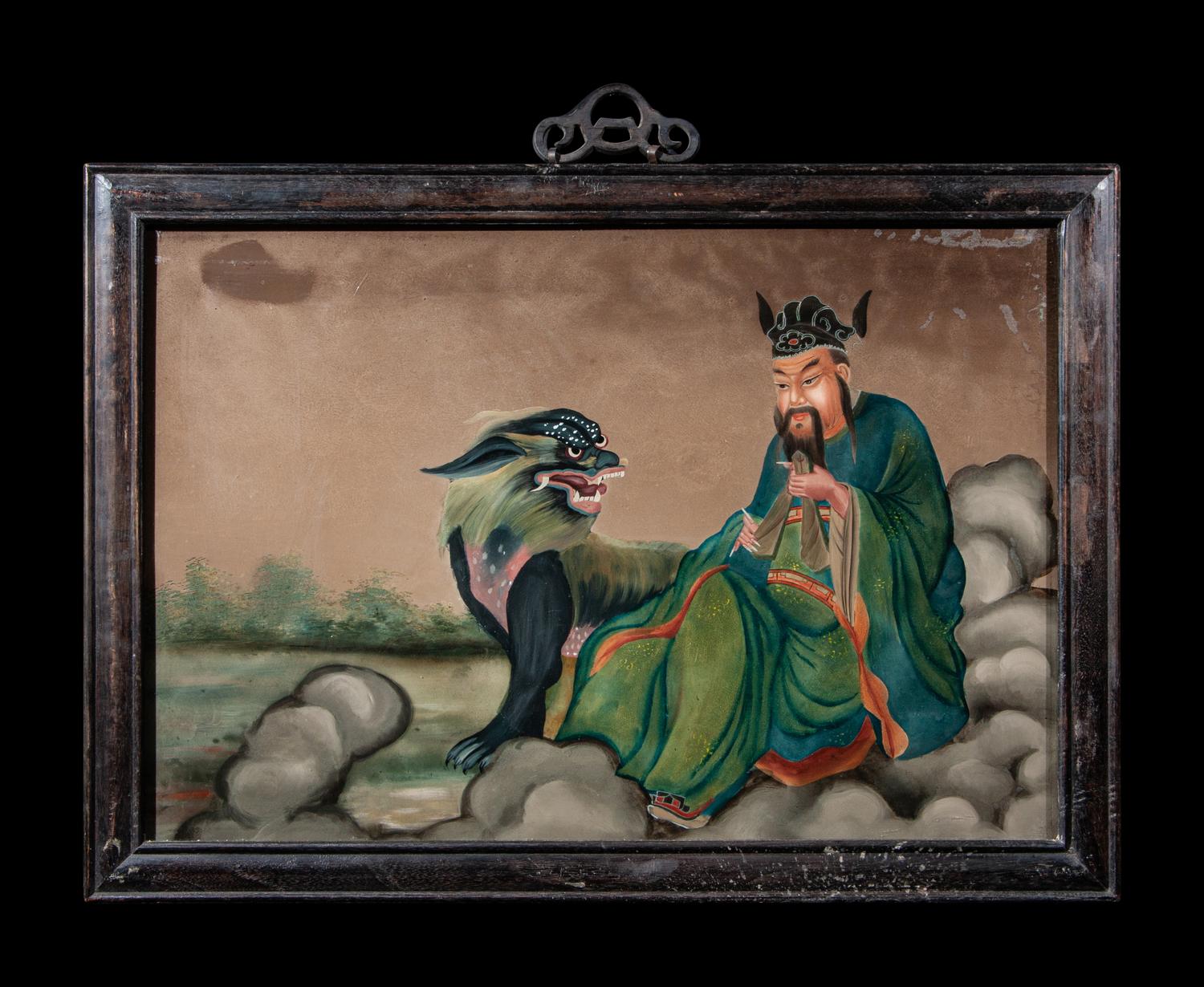Six Chinese Reverse Glass Paintings