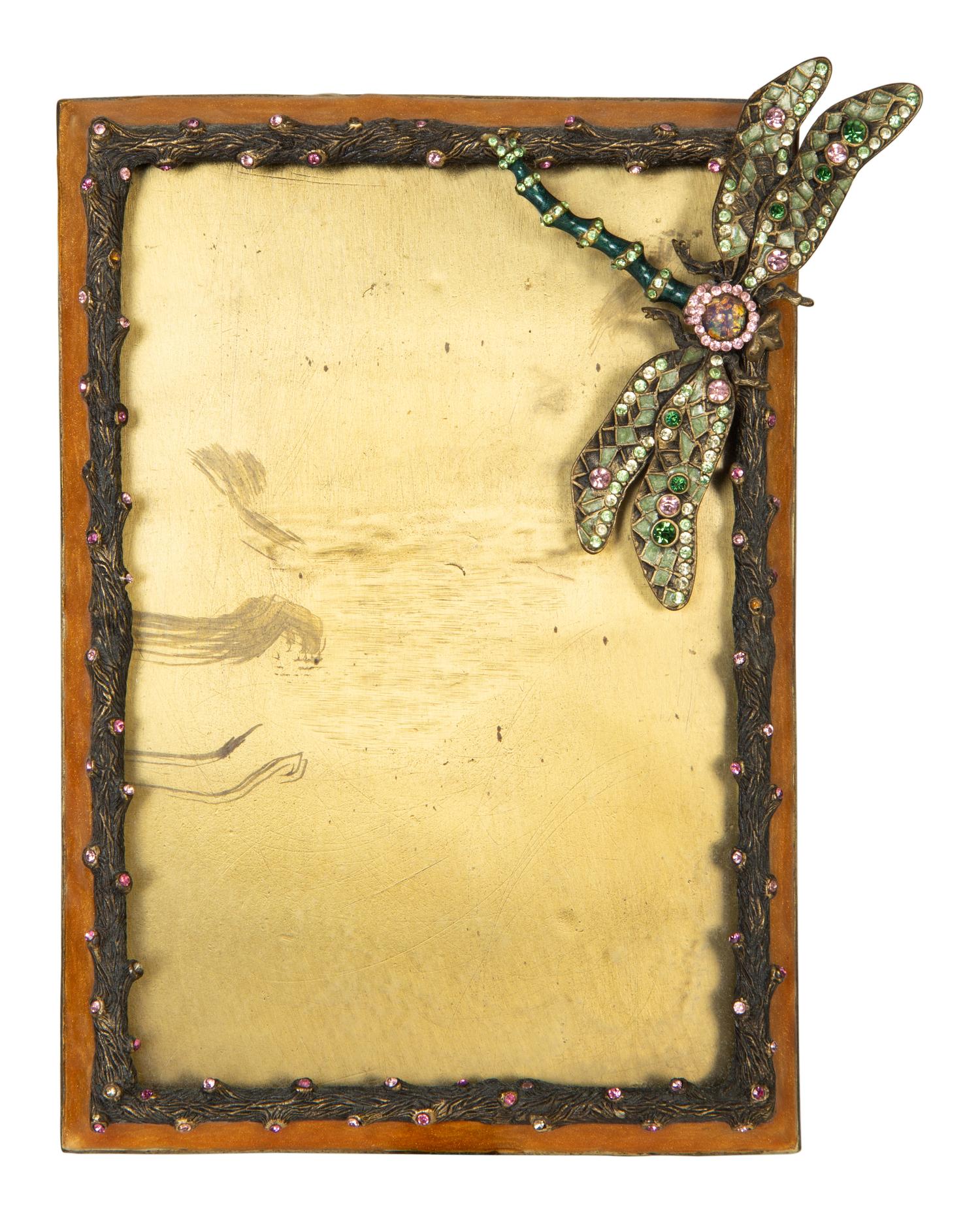 Two Jay Strongwater Enameled and Jeweled Picture Frames