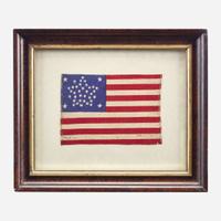 A 38-Star American National parade Flag commemorating Colorado statehood 1876-1889