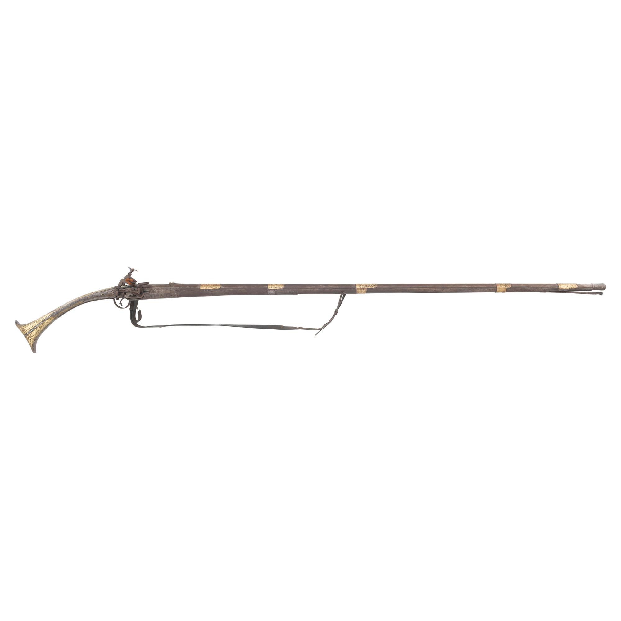 Brass Mounted Albanian Tanchika Miquelet Musket