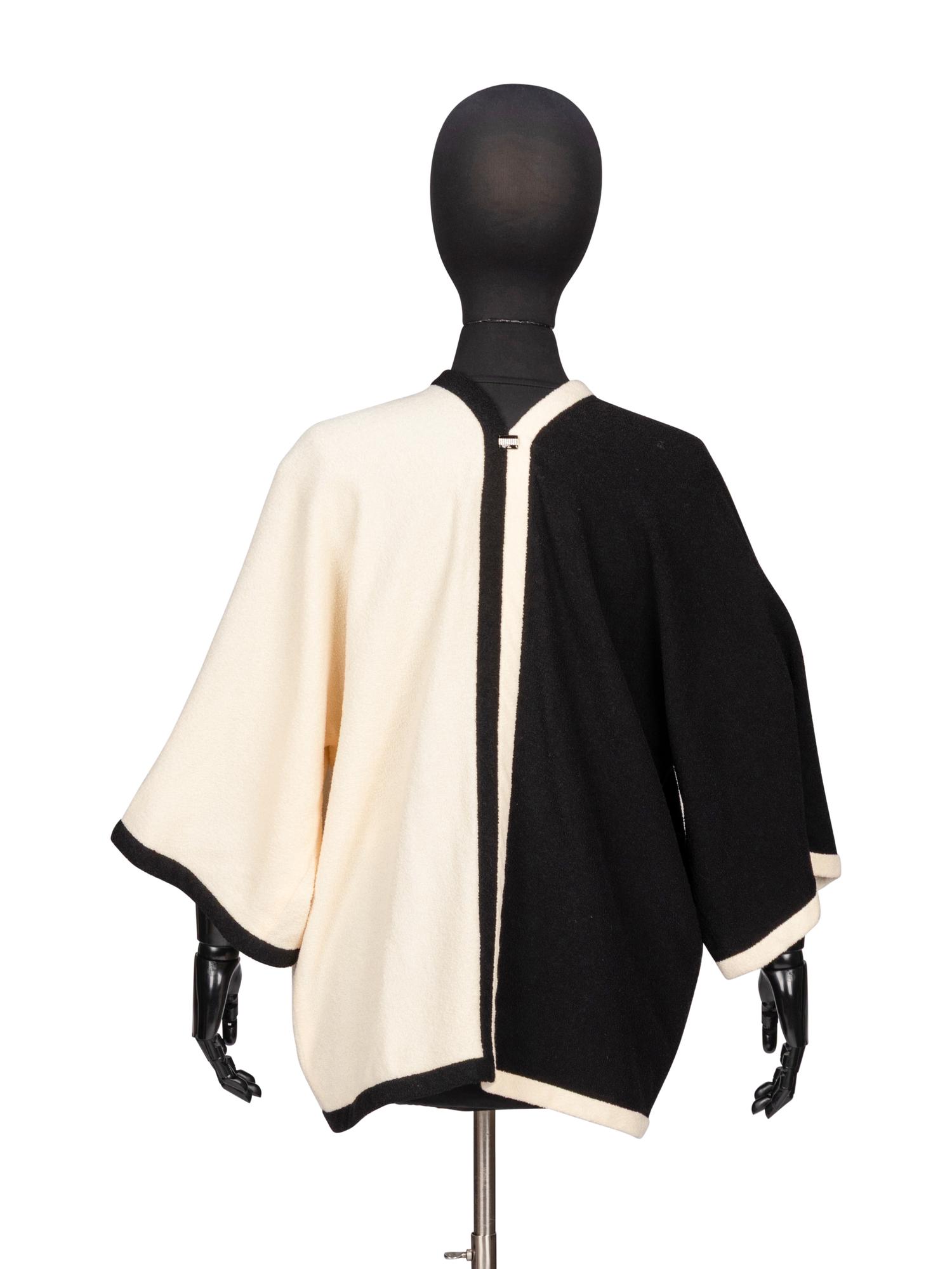Chanel, Contrast Bouclé Kimono Jacket