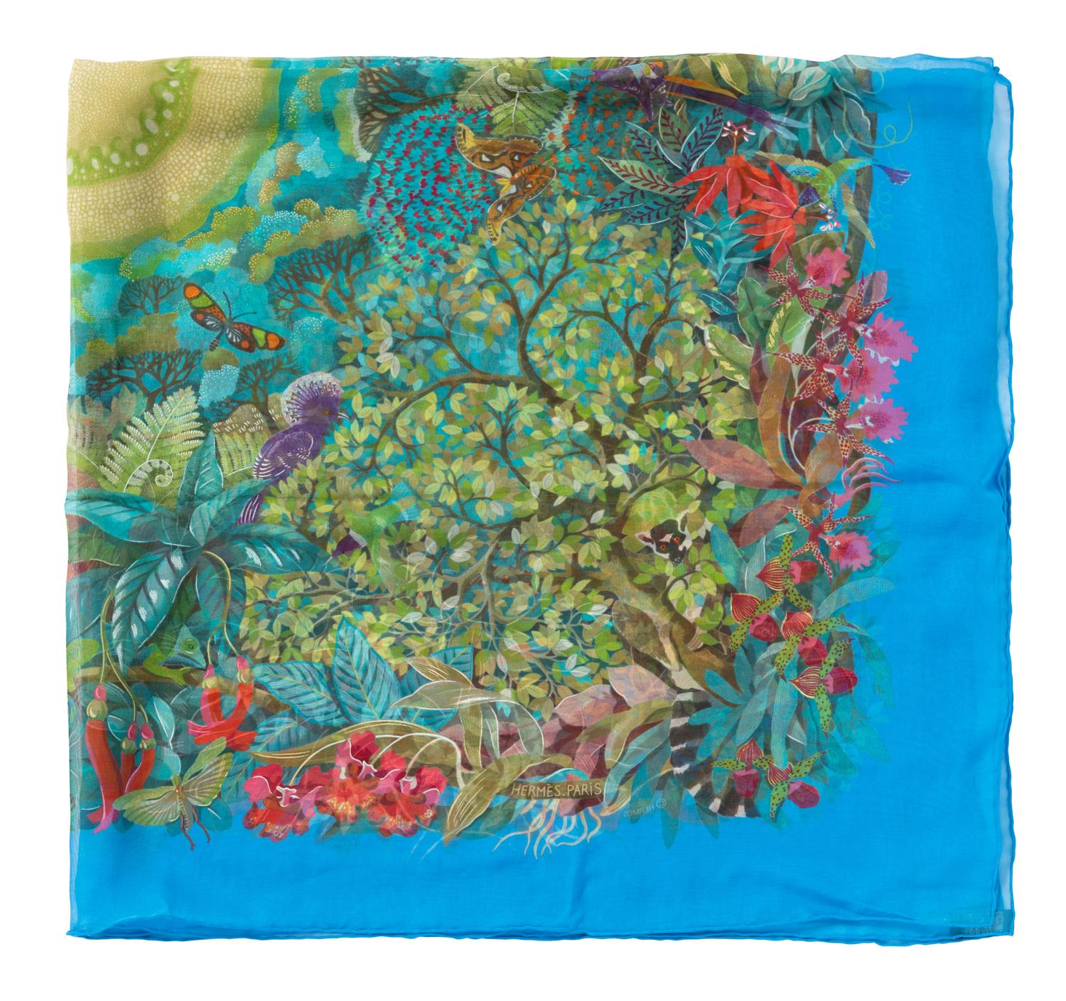 Hermès 90cm Sheer Silk Scarf, 2007