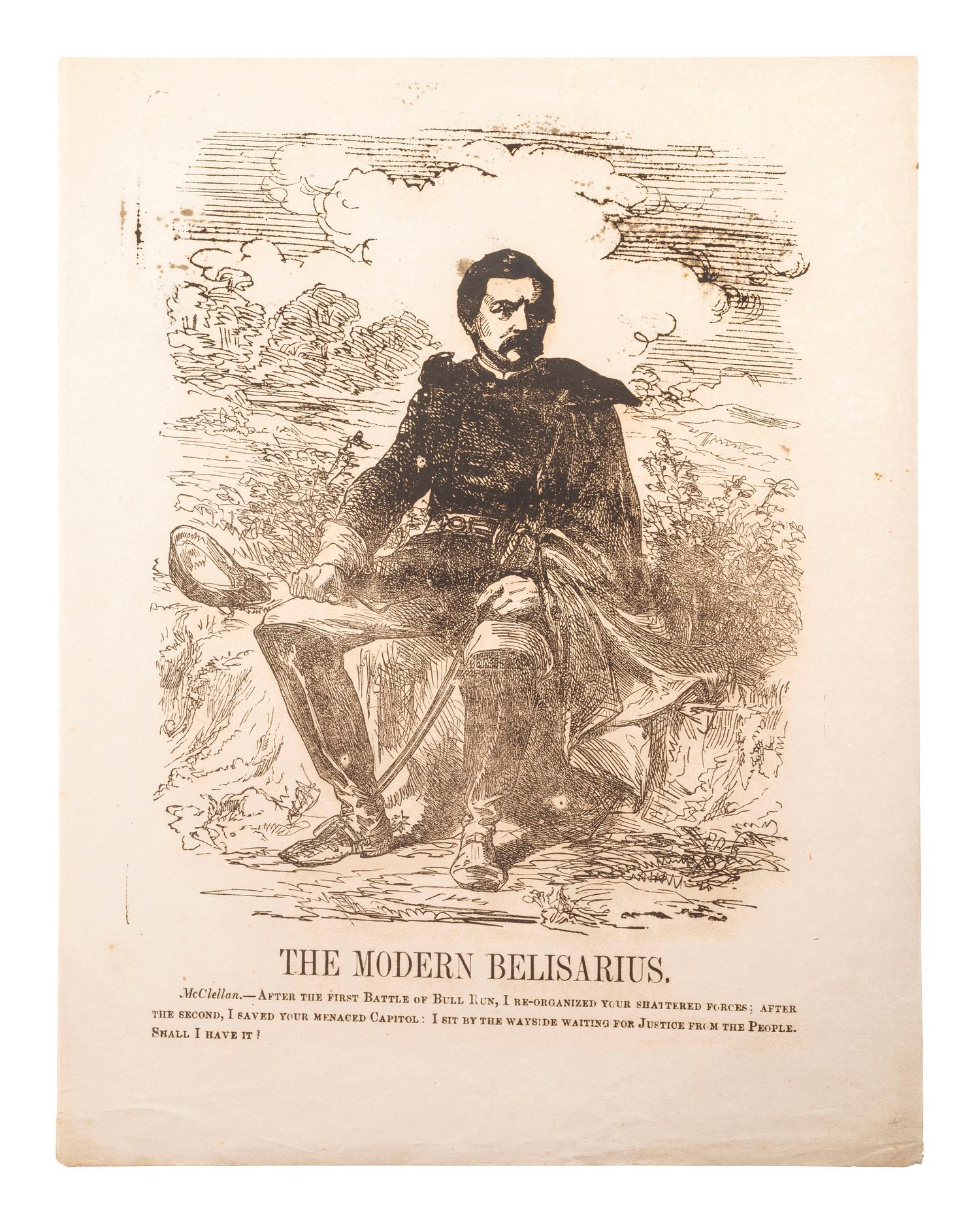 [McCLELLAN, George B. (1826-1885)]. A group of covers, pamphlets, a ballot, and broadsheet related to General McClellan's 1864 presidential campaign.
