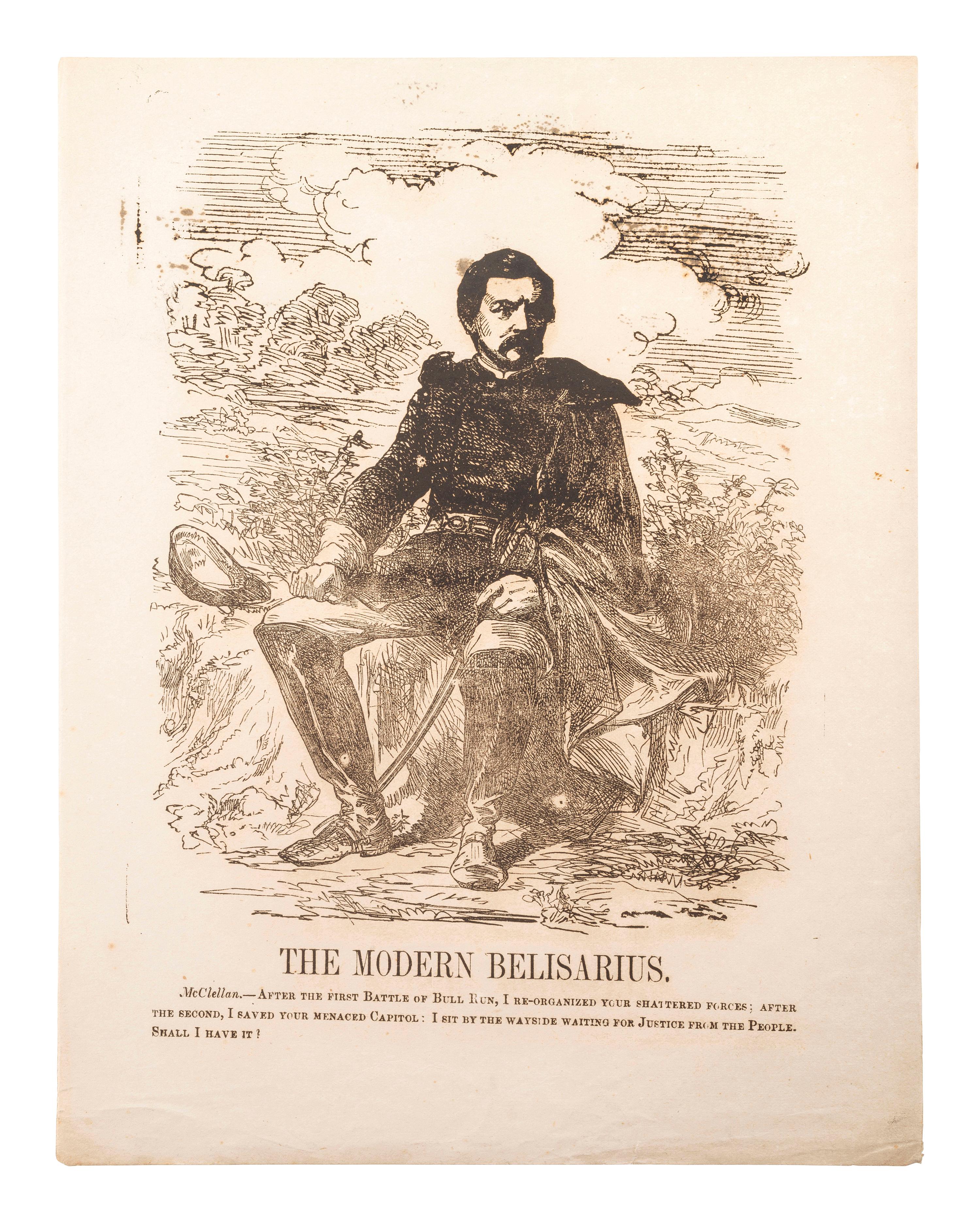 [McCLELLAN, George B. (1826-1885)]. A group of covers, pamphlets, a ballot, and broadsheet related to General McClellan's 1864 presidential campaign.