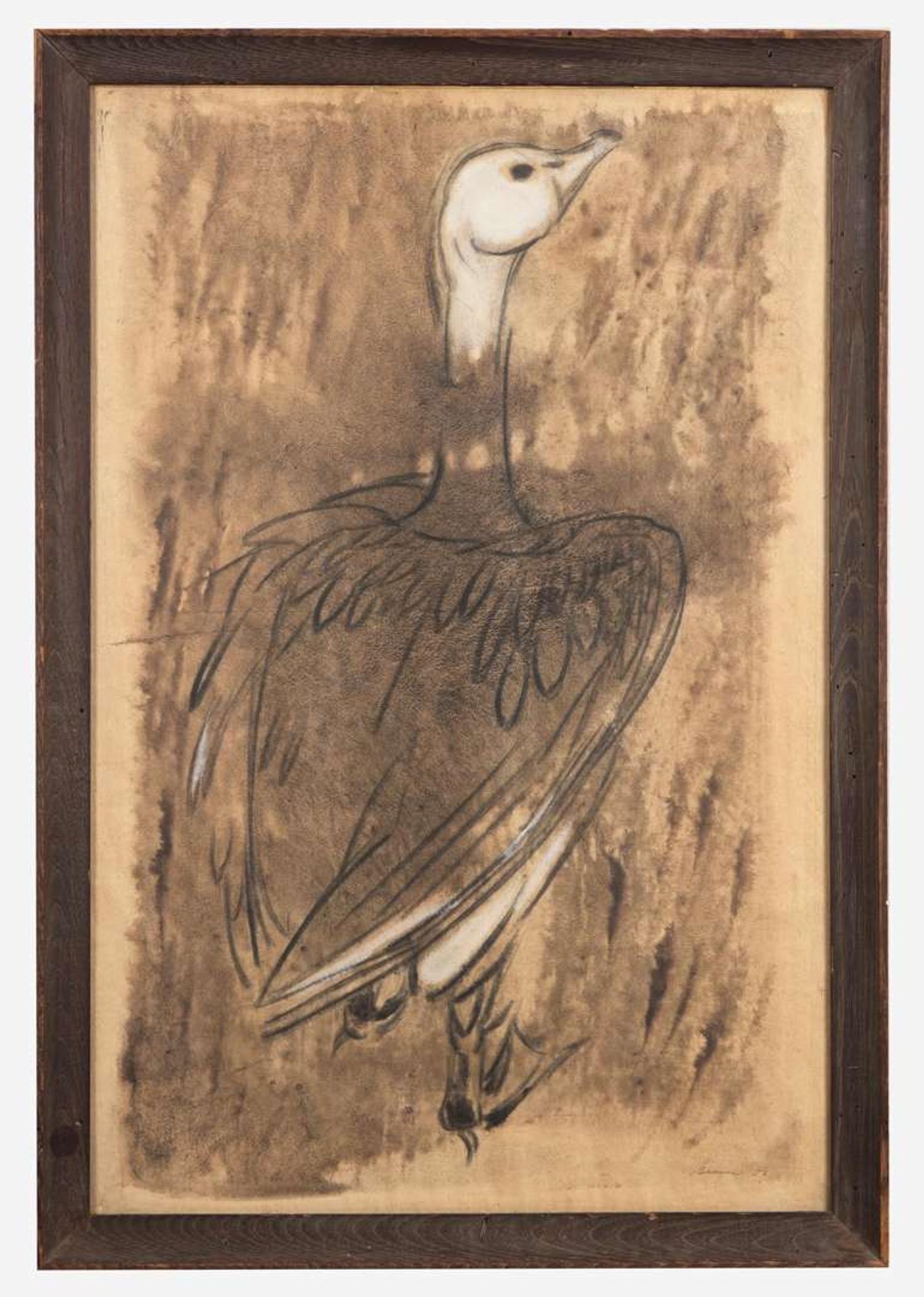 Morris Graves (American, 1910-2001) - Young Gander in the Marsh Grass