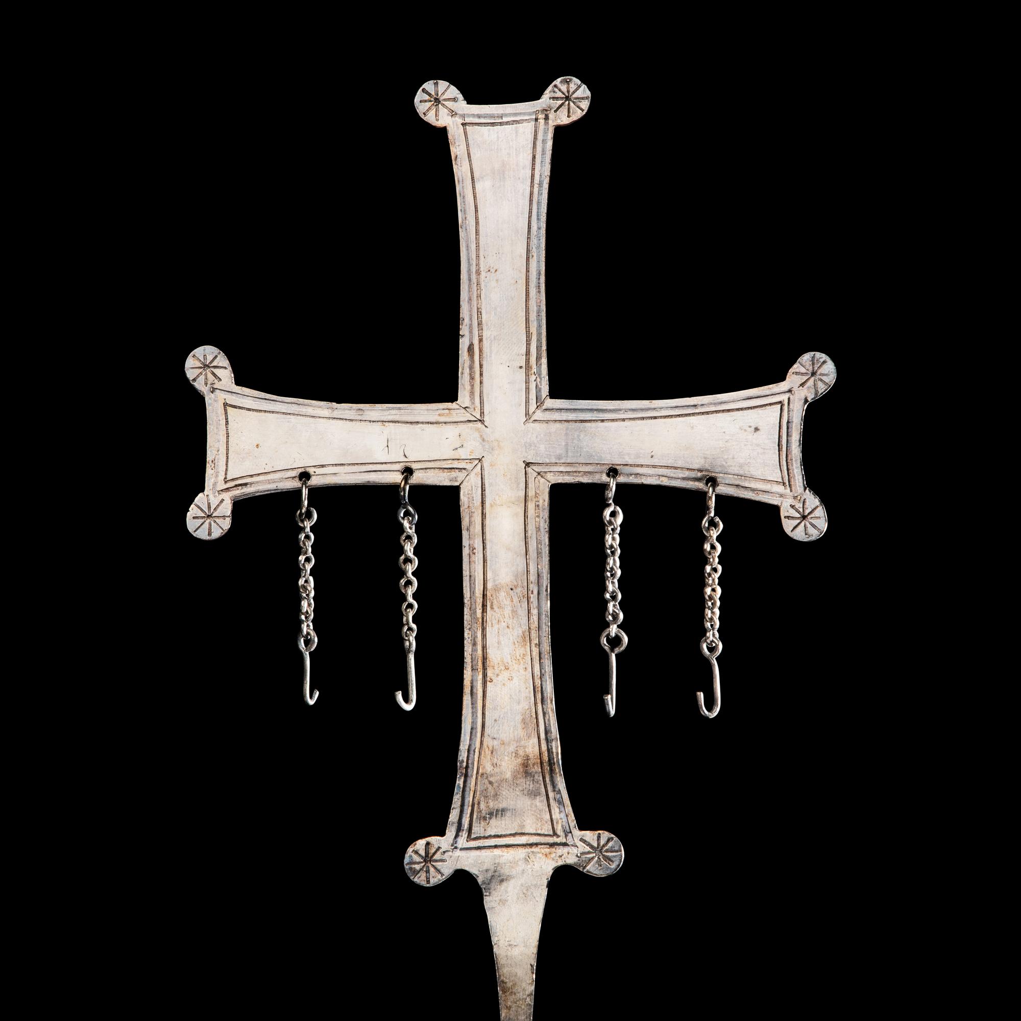 A Byzantine Silver Processional Cross