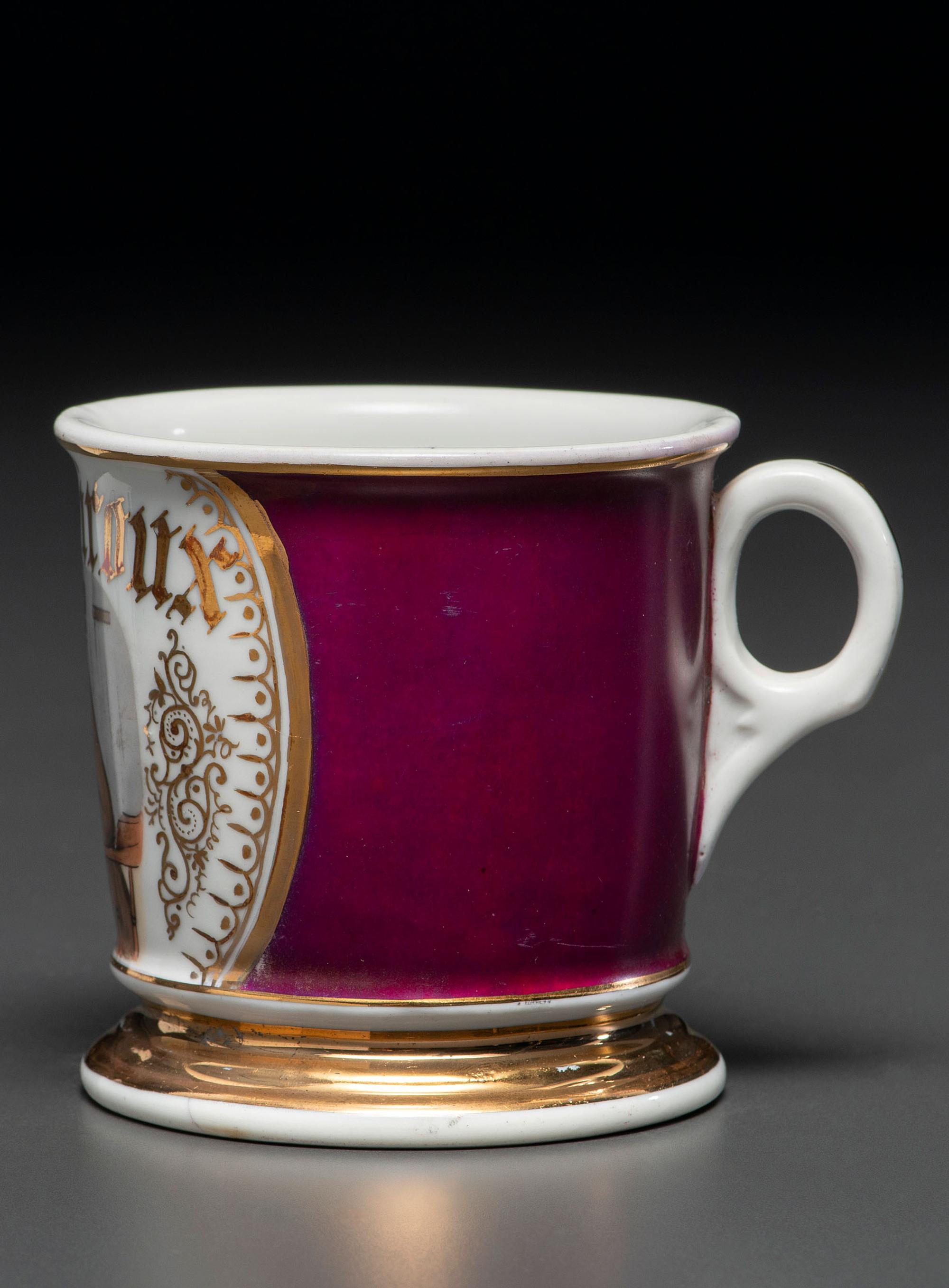 A Telegraph Operator's Porcelain Occupational Shaving Mug