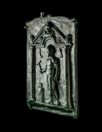 A Roman Bronze Votive Plaque of Vulcan