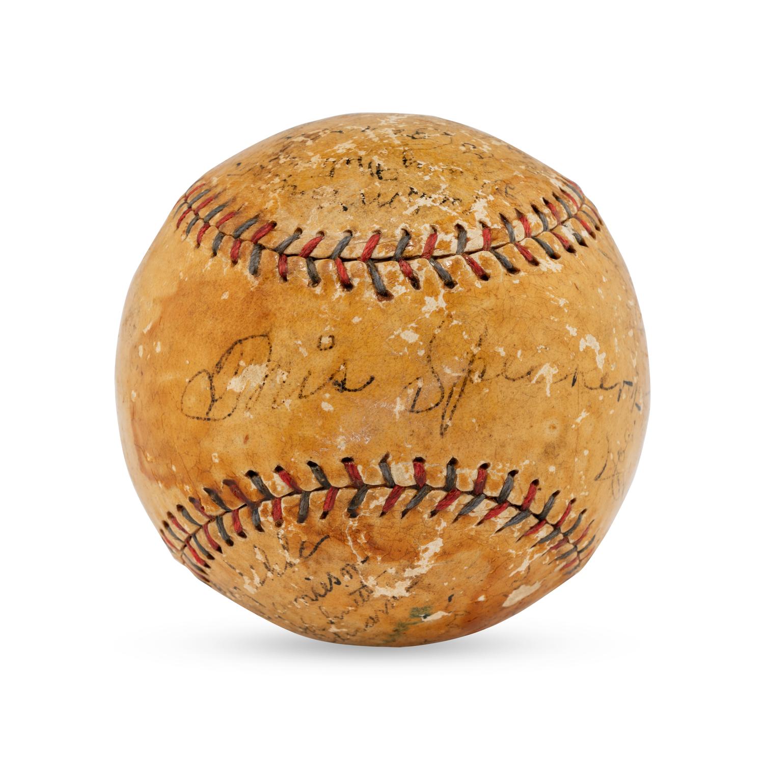A 1923 Cleveland Indians Team Signed Autograph Baseball Featuring Tris Speaker (PSA Letter of Authenticity),