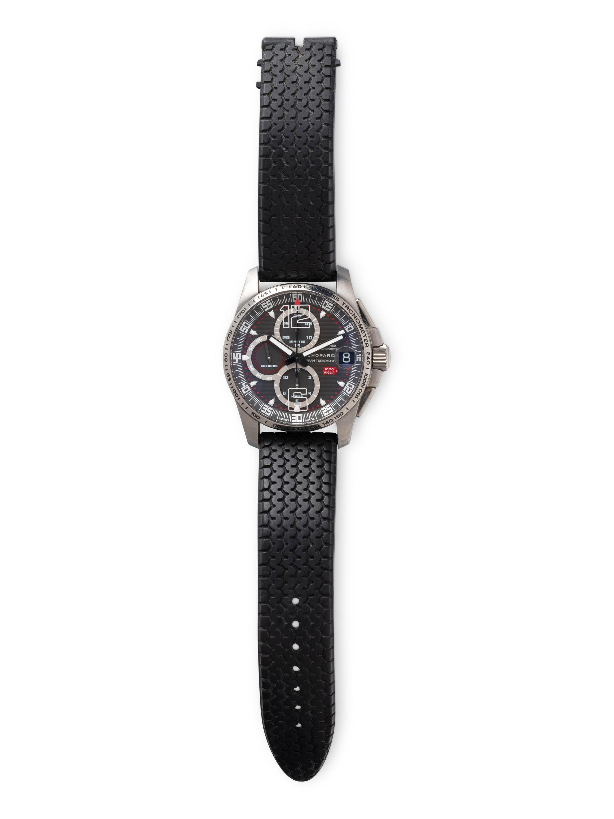 CHOPARD, REF. 8459 STAINLESS STEEL LIMITED EDITION 'MILLE MIGLIA GRAN TURISMO XL LIGHT WEIGHT' CHRONOGRAPH WRISTWATCH