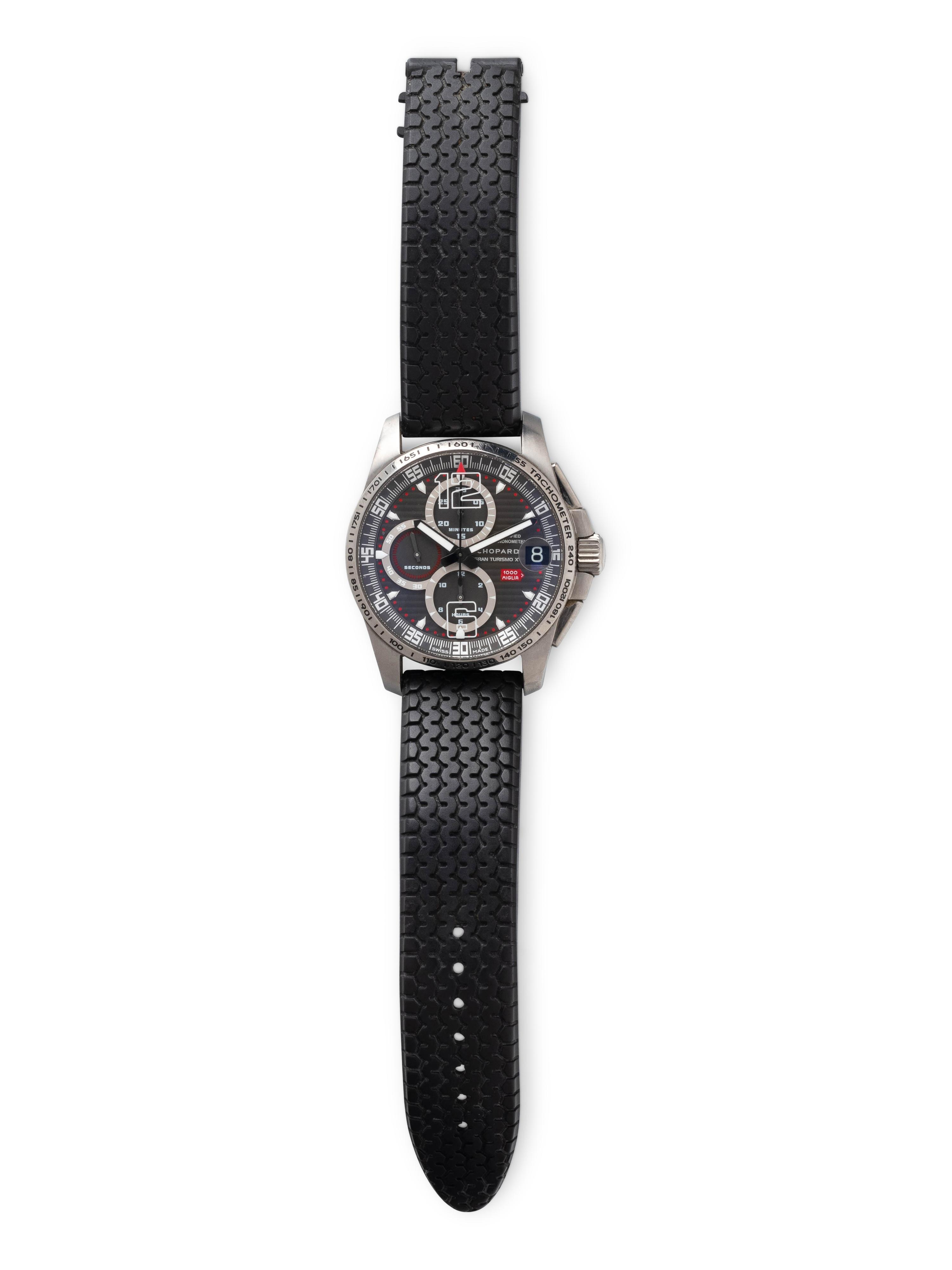 CHOPARD, REF. 8459 STAINLESS STEEL LIMITED EDITION 'MILLE MIGLIA GRAN TURISMO XL LIGHT WEIGHT' CHRONOGRAPH WRISTWATCH