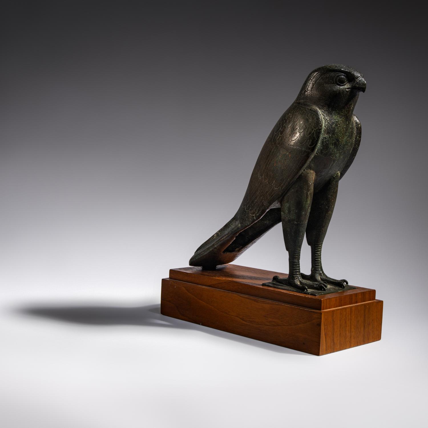 An Egyptian Bronze Falcon
