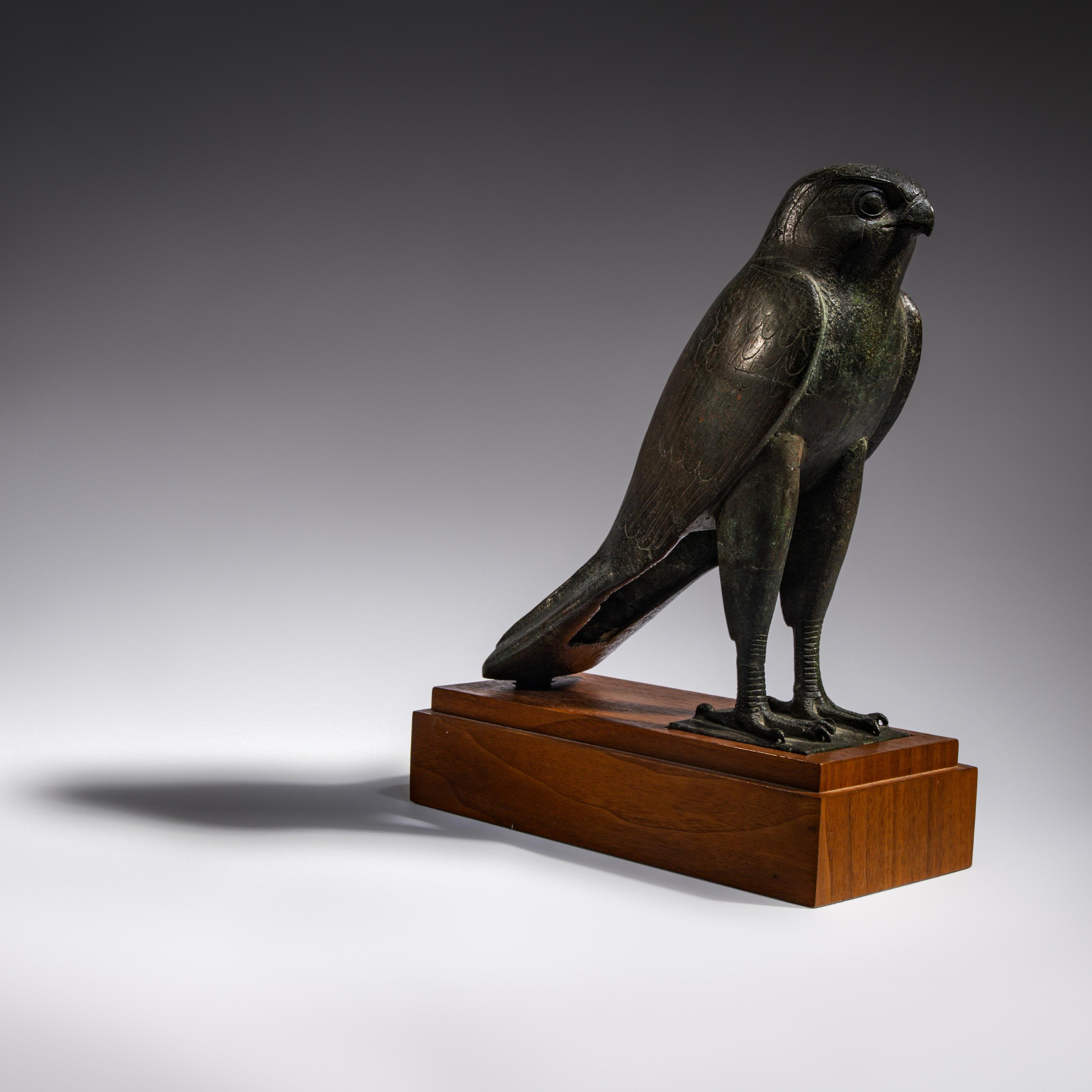 An Egyptian Bronze Falcon