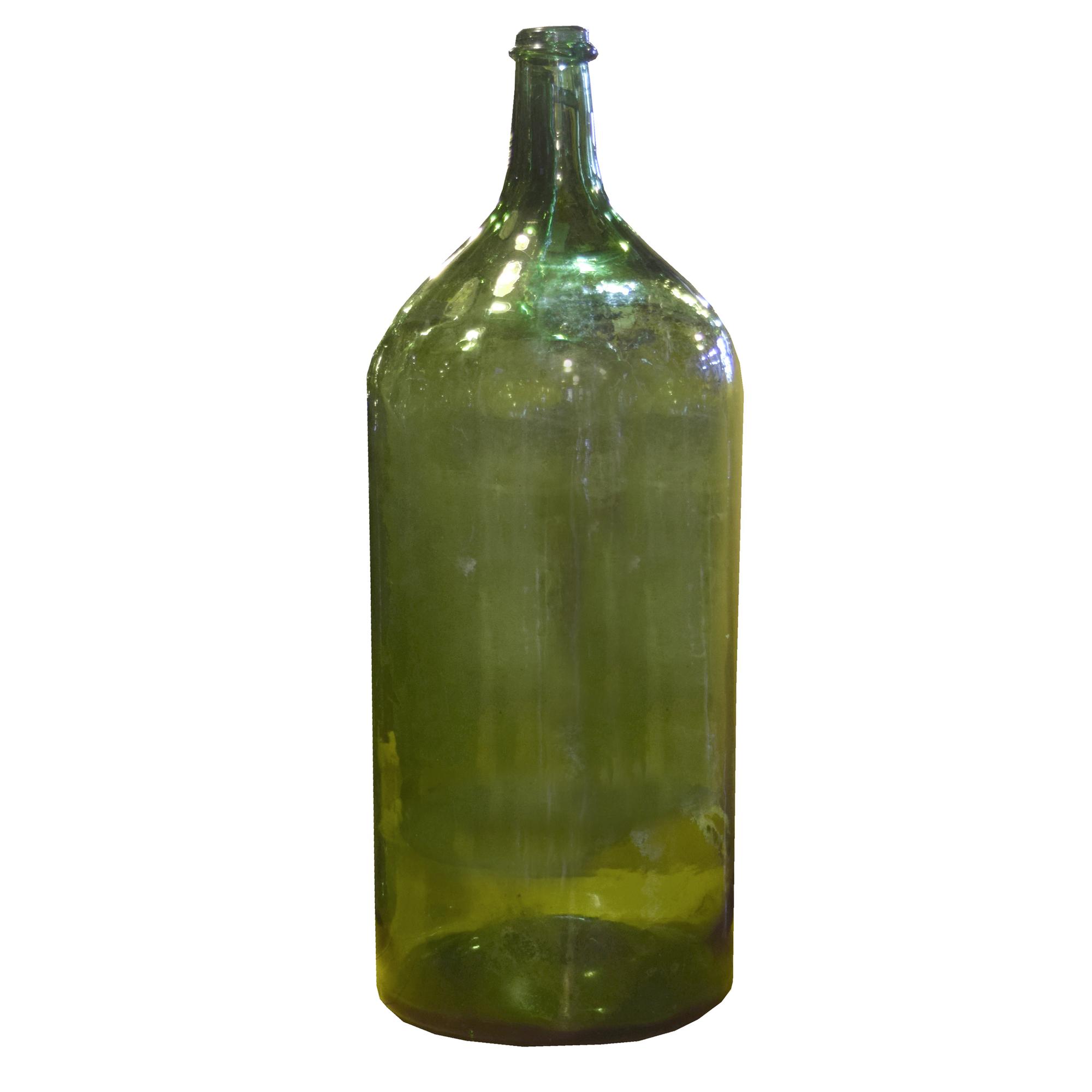 A Glass Wine Bottle 8.5" W x 8.5" D x 25" H — Italy, 20th Century