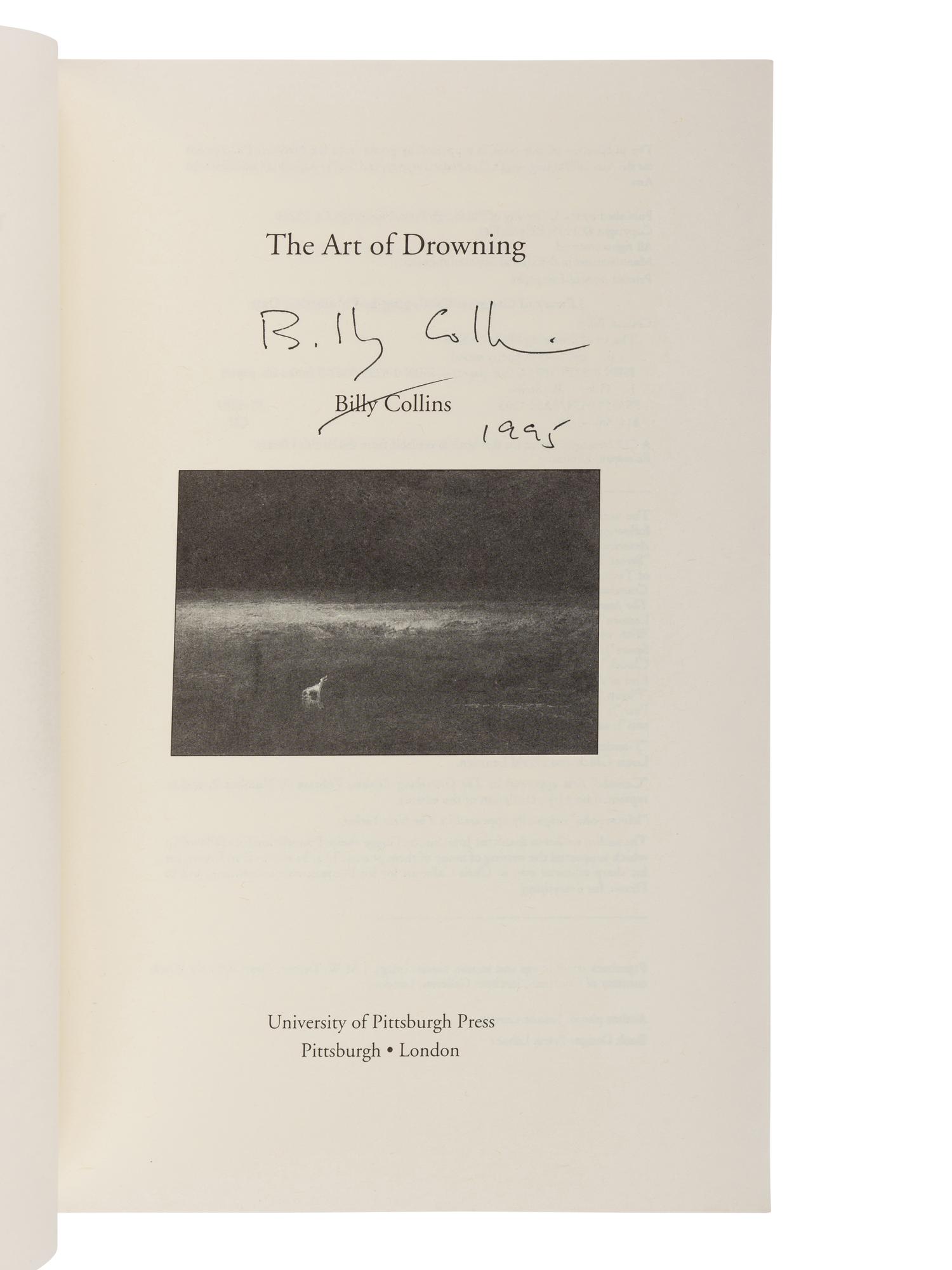 COLLINS, Billy (b. 1941). Questions About Angels . New York: William Morrow and Company, Inc., 1991.