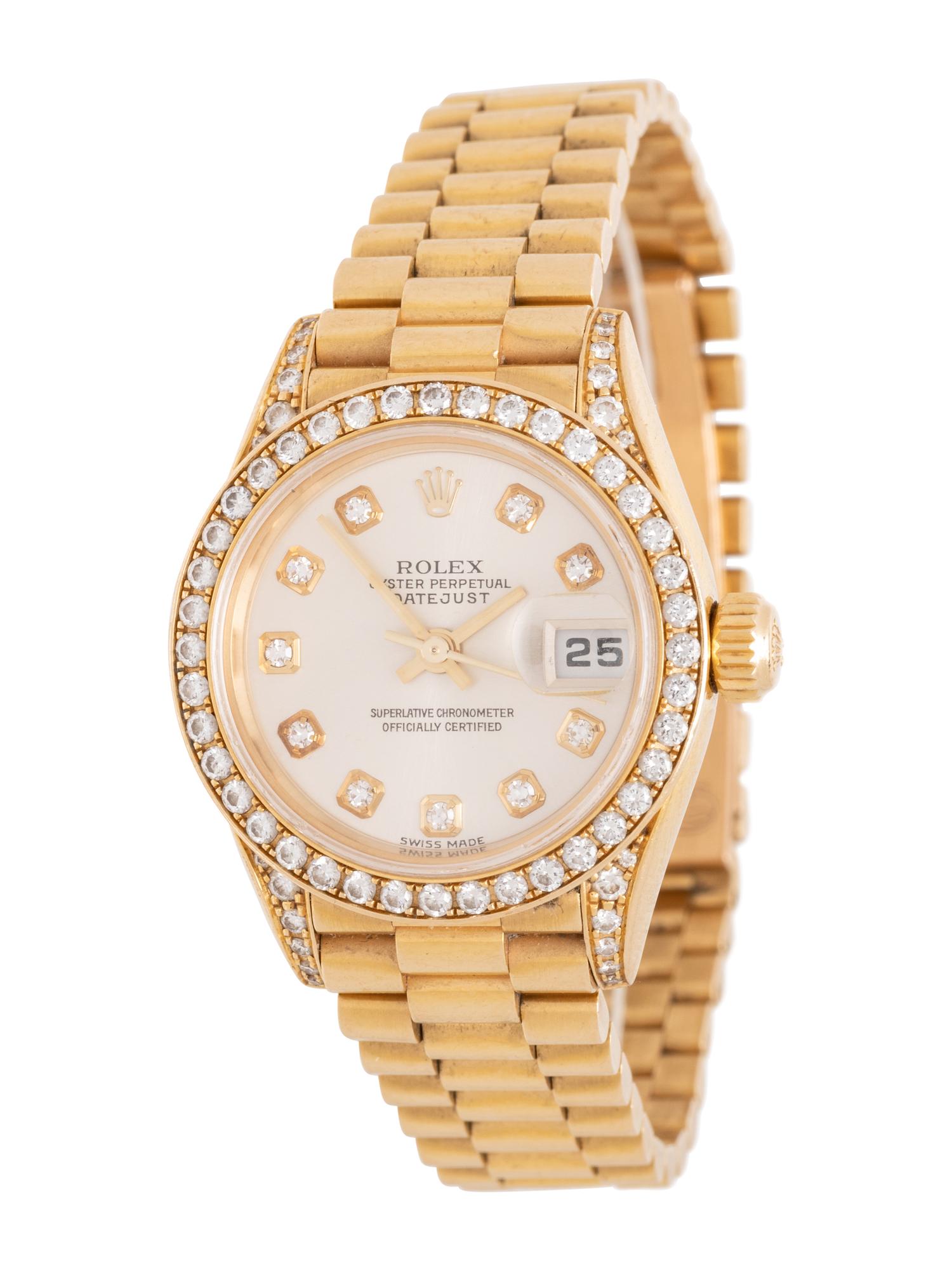 ROLEX, REF. 79153 18K YELLOW GOLD AND DIAMOND 'LADY DATEJUST' WATCH