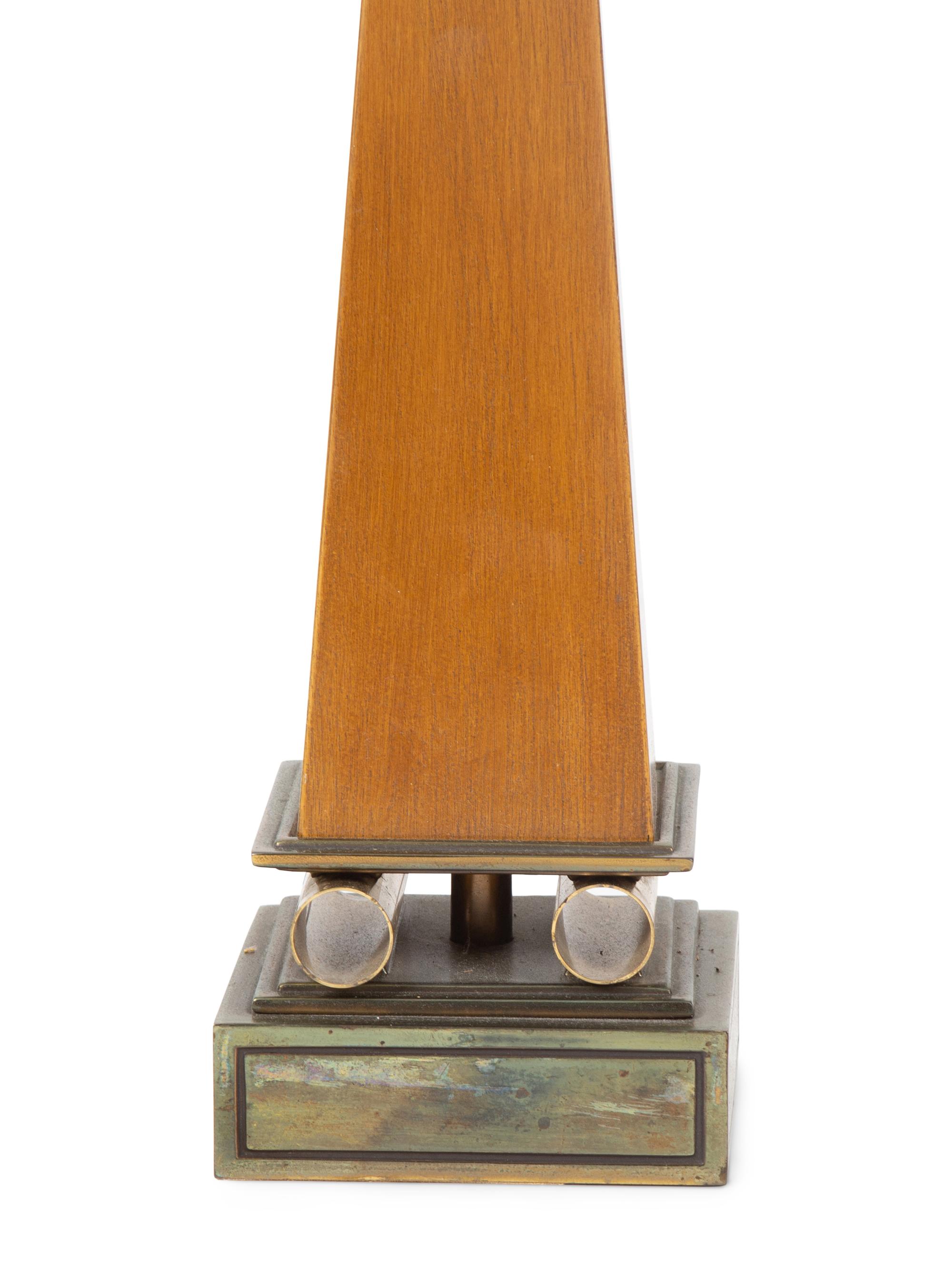 A Pair of Tommi Parzinger for Stiffel Obelisk-Form Table Lamps — 20TH CENTURY