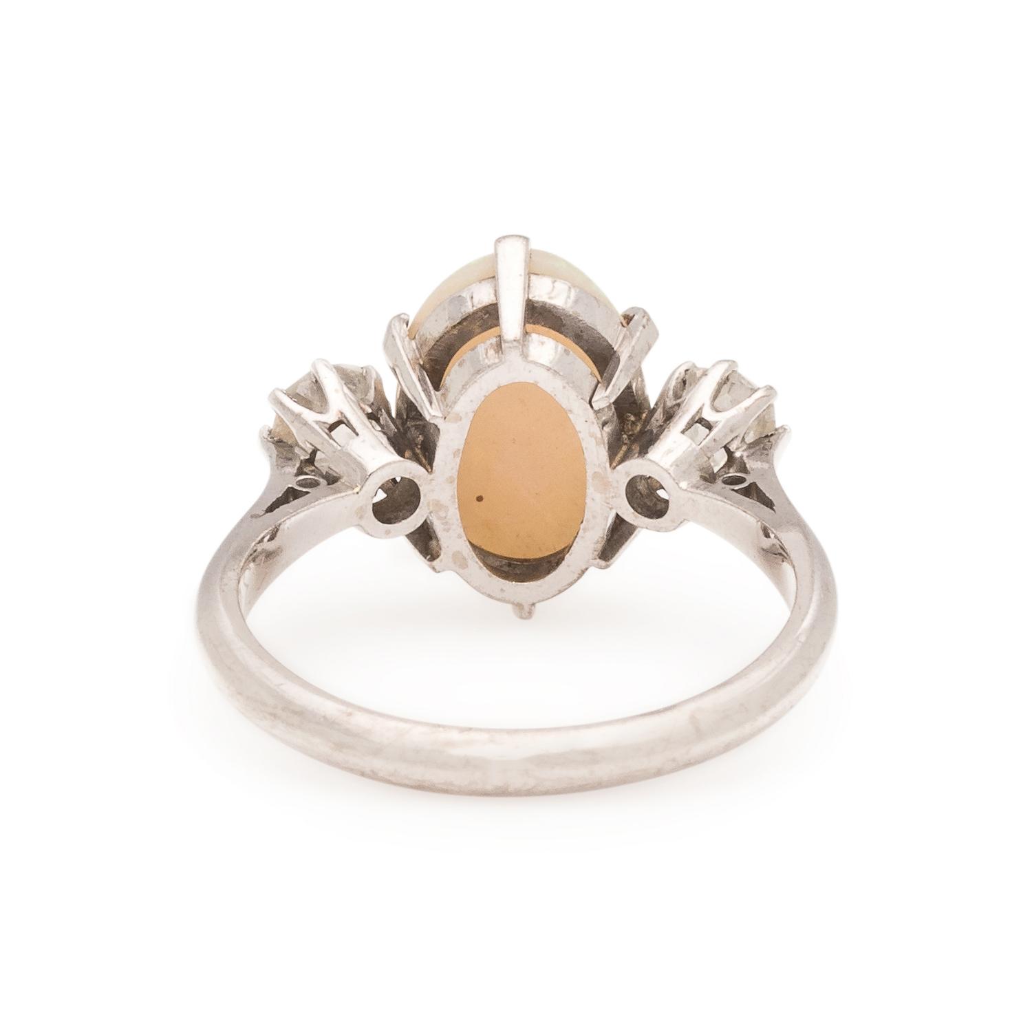 OPAL AND DIAMOND RING