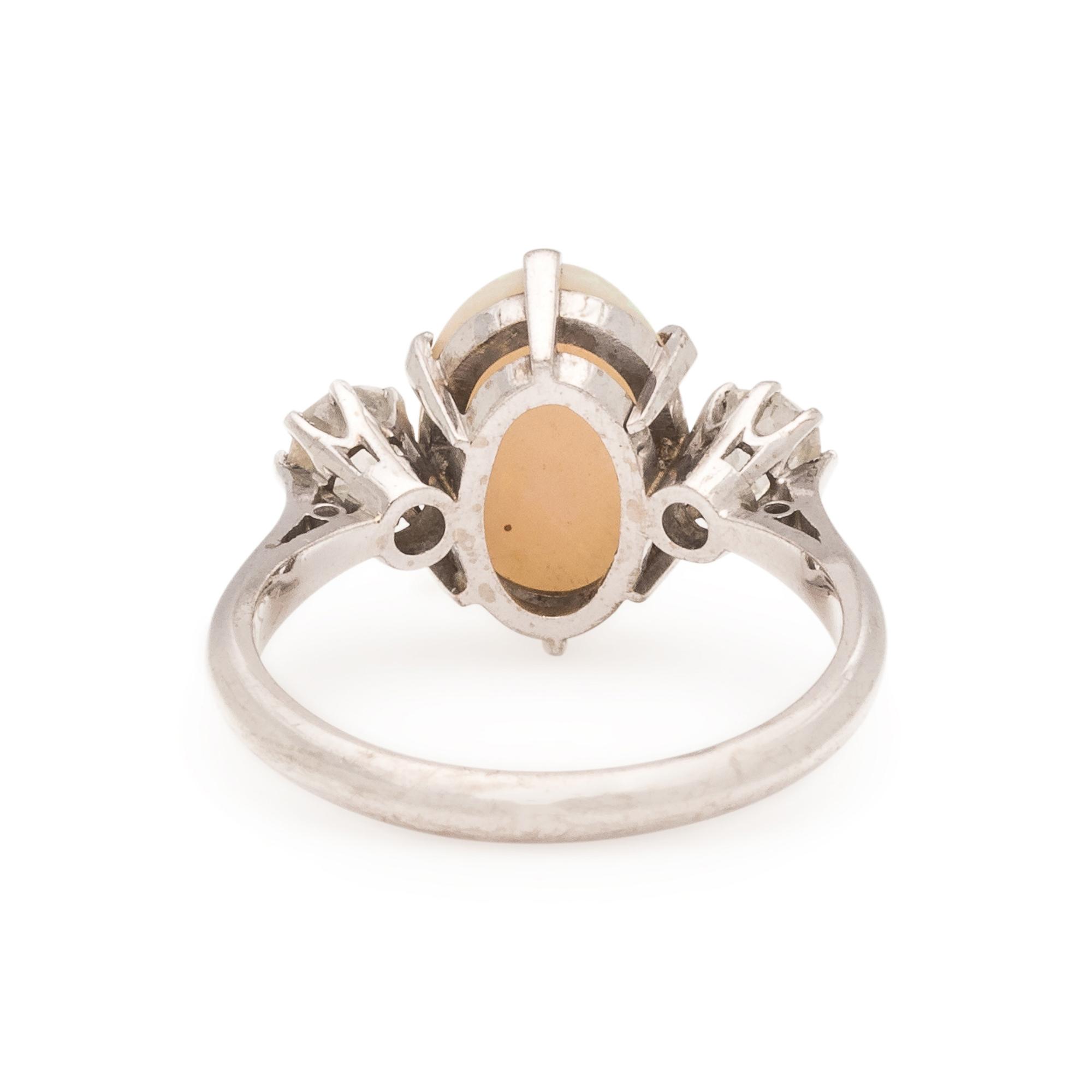 OPAL AND DIAMOND RING