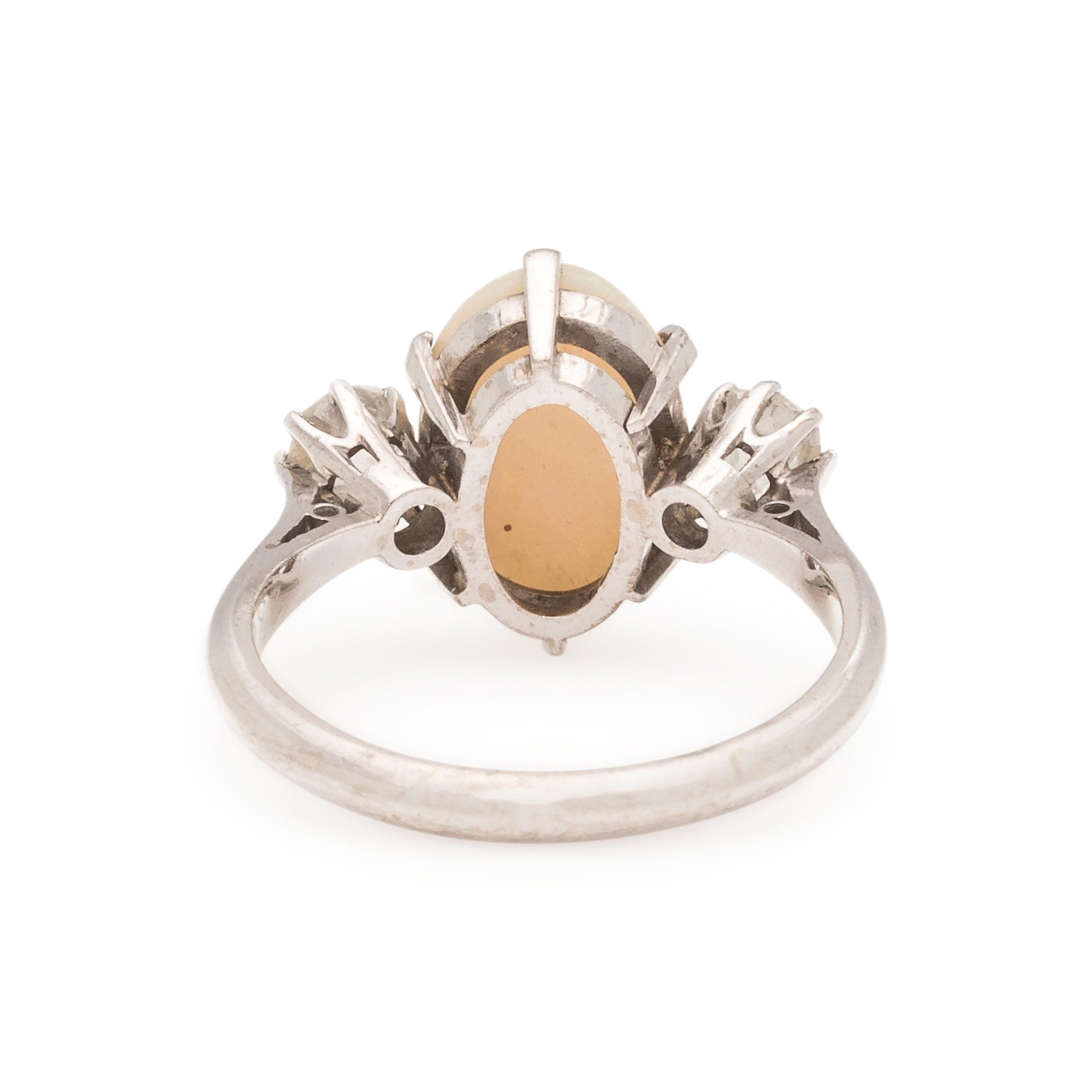 OPAL AND DIAMOND RING