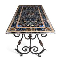 An Italian Scagliola and Iron Center Table
