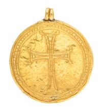 A High Karat Yellow Gold Byzantine Era Medallion/Pendant, 17.41 dwts.