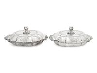 A Pair of George III Silver Covered Vegetable Dishes