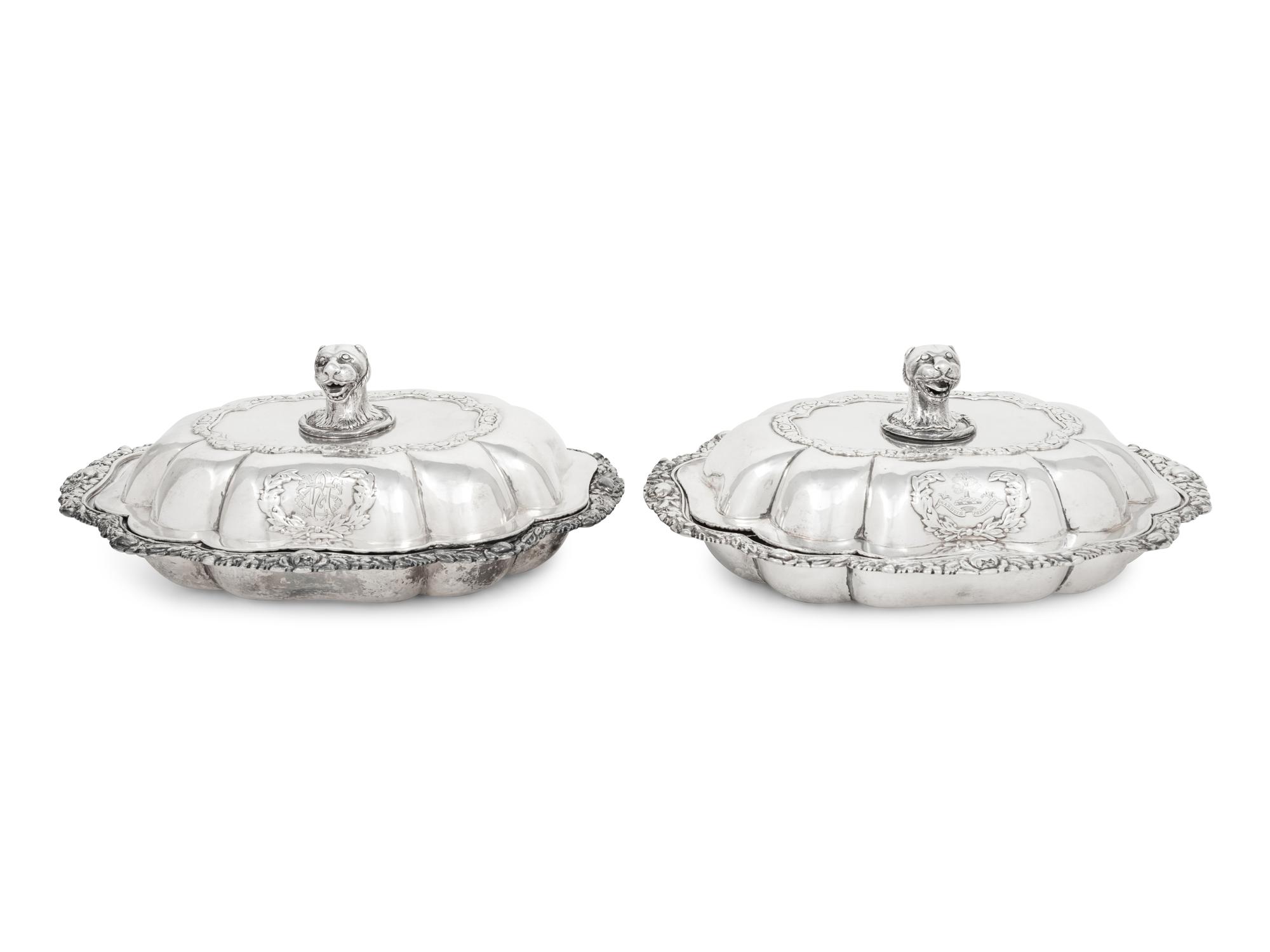 A Pair of George III Silver Covered Vegetable Dishes