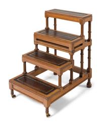 A Set of English Oak Metamorphic Library Steps
